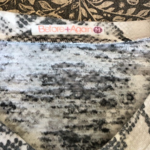 Before + Again 3/4 sleeve V-Neck Tee size Medium - Picture 6 of 10